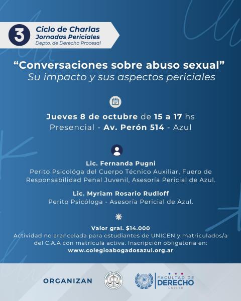 “Conversaciones sobre abuso sexual: su impacto y sus aspectos periciales”