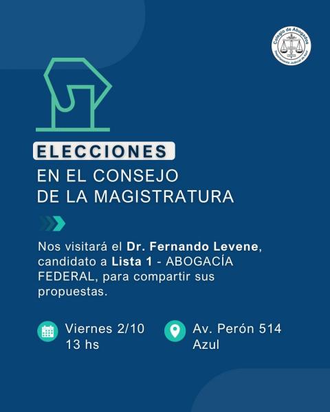 Elecciones en el Consejo de la Magistratura de la Nación para representar al estamento de la abogacía