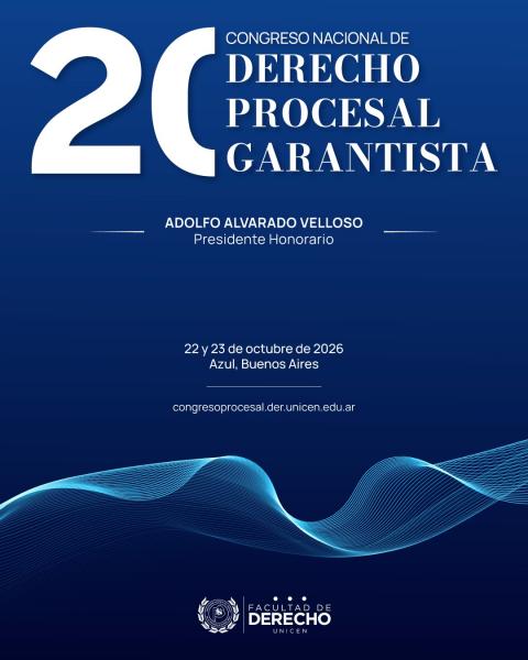 XX Congreso Nacional de Derecho Procesal Garantista en Azul