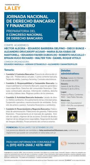 Jornada Nacional de Derecho Bancario y Financiero