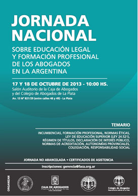 Jornada Nacional Educación legal y formación profesional de los abogados en la Argentina