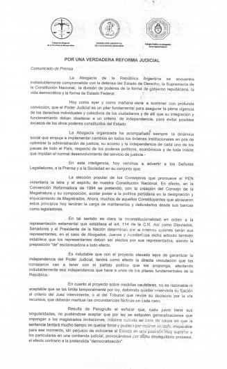 “Por una verdadera reforma judicial"