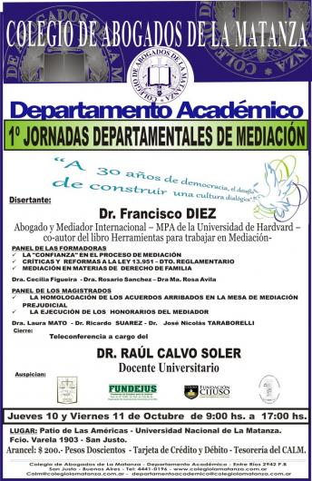 1º Jornadas Departamentales de Mediación