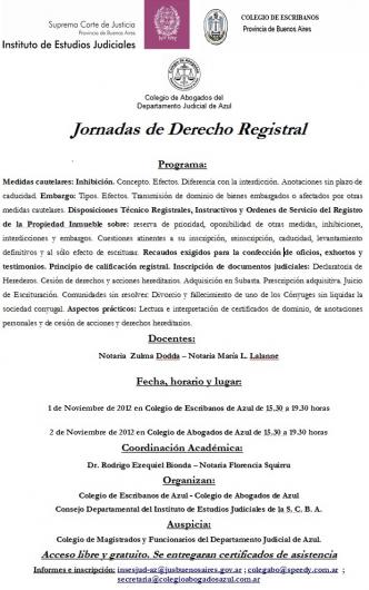 Jornadas de Derecho Registral