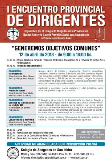 I Encuentro Provincial de Dirigentes