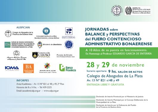 Jornadas sobre Balance y Perspectivas del Fuero Contencioso Administrativo