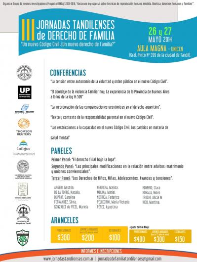 3ras Jornadas Tandilenses de Derecho de Familia