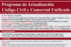Programa de Actualización de Código Civil y Comercial Unificado