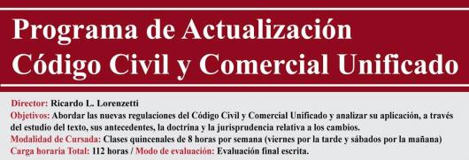 Programa de Actualización de Código Civil y Comercial Unificado