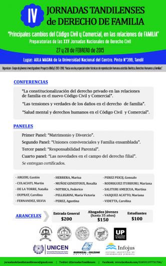 IV Jornadas Tandilenses de Derecho de Familia