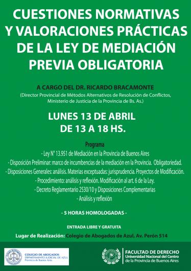 "Cuestiones Normativas y valoraciones prácticas de la Ley de Mediación"