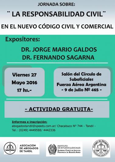JORNADA DE RESPONSABILIDAD CIVIL: ACTIVIDAD GRATUITA