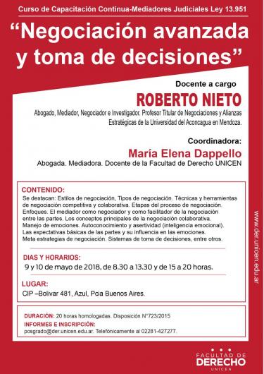 CURSO DE POSGRADO: “Negociación avanzada y toma de decisiones”