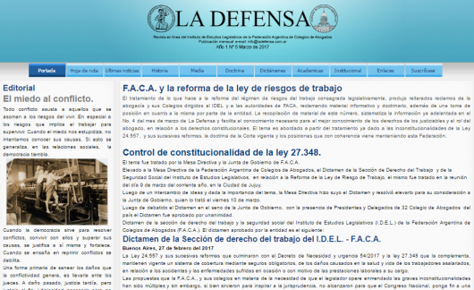 PUBLICACIÓN N° 5 DE REVISTA LA DEFENSA