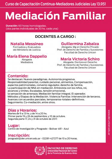 FACULTAD DE DERECHO: CURSO “MEDIACIÓN FAMILIAR”