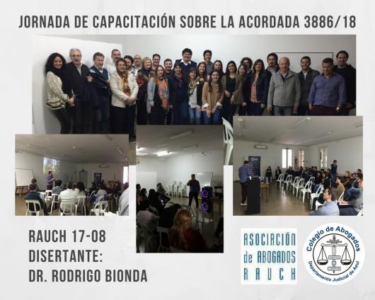 RAUCH: GRAN PARTICIPACIÓN EN LA JORNADA SOBRE LA ACORDADA 3886/18