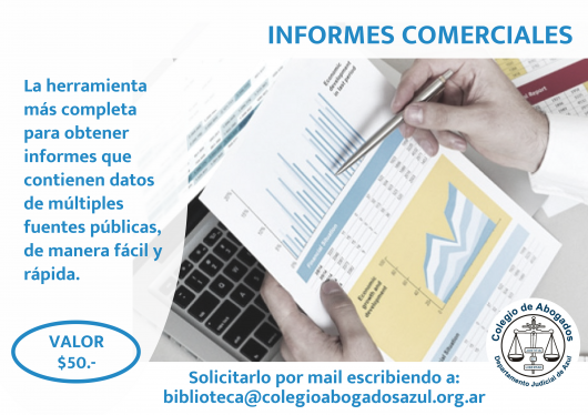 Servicios CAA: Se mantiene el precio de los Informes Comerciales