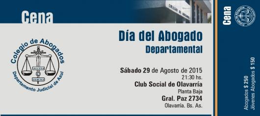 CENA DIA DEL ABOGADO DEPARTAMENTAL