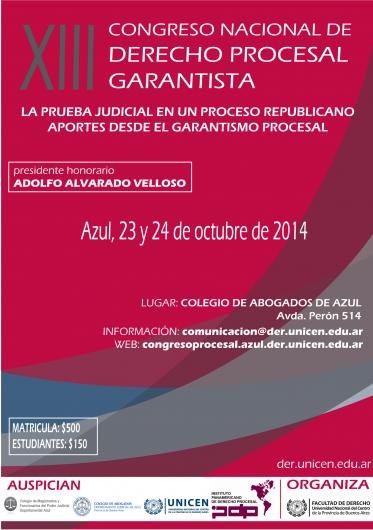 XIII Congreso Nacional de Derecho Procesal Garantista 2014